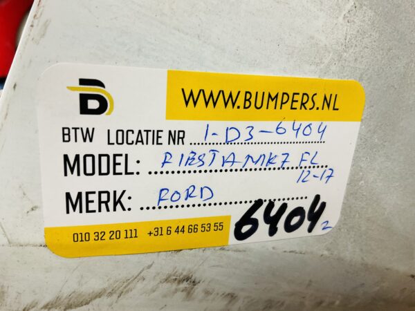 BUMPER Ford Fiesta MK7 Facelift 2011-2017 VOORBUMPER 1-D3-6404z