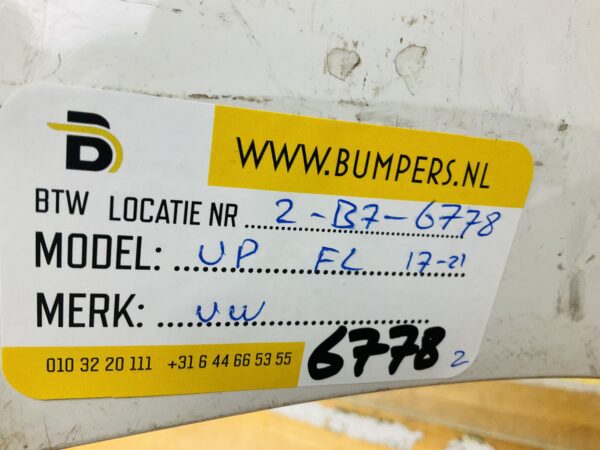 BUMPER Volkswagen UP Facelift 2017-2021 VOORBUMPER 2-B7-6778z