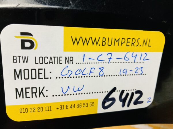 BUMPER Volkswagen Golf 8 2019-2023 VOORBUMPER 1-C7-6412z