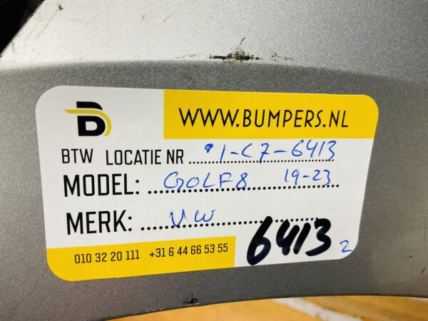 BUMPER Volkswagen Golf 8 2019-2023 VOORBUMPER 1-C7-6413z