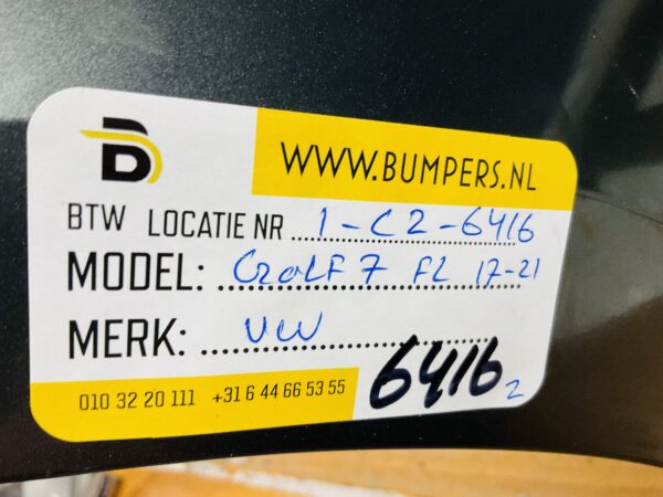 BUMPER Volkswagen Golf 7 2017-2021 VOORBUMPER 1-C2-6416z