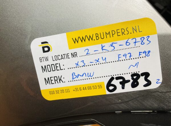 BUMPER BMW X4 X3 F97 F98 MPakket M-Pakket  VOORBUMPER 2-K5-6783z