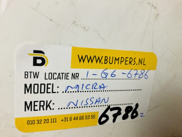 BUMPER Nissan Micra K13  pdc 2013-2017 VOORBUMPER 1-G6-6786z