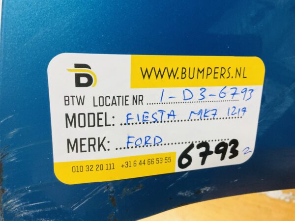 BUMPER Ford Fiesta MK7 2012-2017 VOORBUMPER 1-D3-6793z