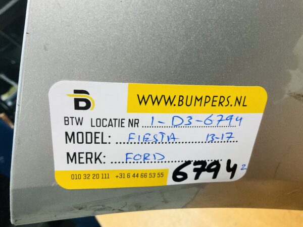 BUMPER Ford Fiesta MK7 2012-2017 VOORBUMPER 1-D3-6794z