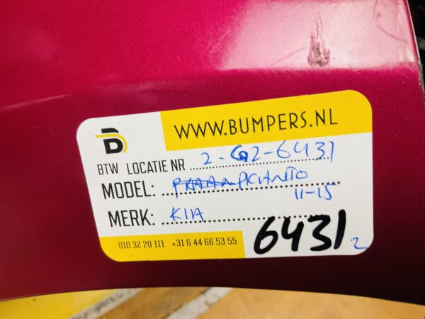 BUMPER Kia Picanto 2011-2015 VOORBUMPER 2-G2-6431z