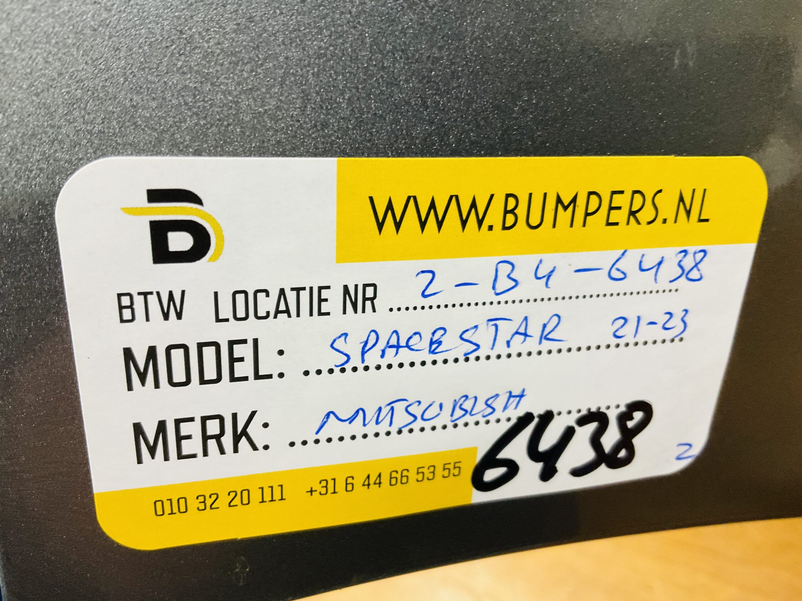 BUMPER Mitsubishi Spacestar 2021-2023 VOORBUMPER 2-B4-6438z