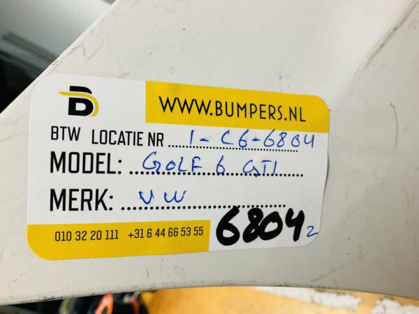 BUMPER Volkswagen Golf 6 GTI Geen pdc 2008-2012 VOORBUMPER 1-C6-6804z