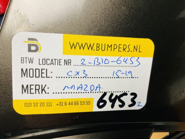BUMPER Mazda CX3 2015-2019 VOORBUMPER 2-B10-6453z
