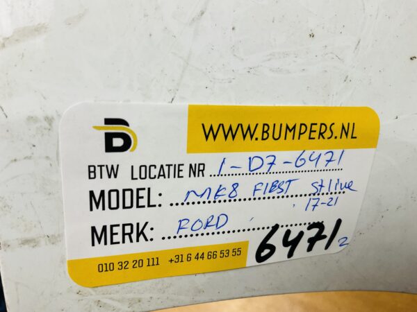 BUMPER Ford Fiesta MK8 ST-Line STline 2017-2022 VOORBUMPER 1-D7-6471z