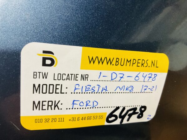 BUMPER Ford Fiesta MK8 normaal 2017-2022 VOORBUMPER 1-D7-6478z