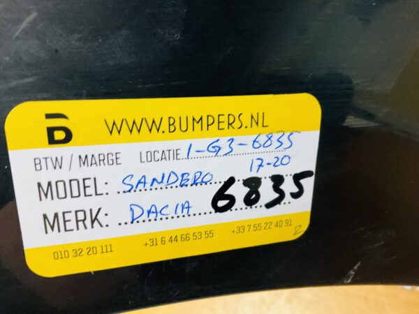 BUMPER Dacia Sandero 2017-2020 VOORBUMPER 1-G3-6835z