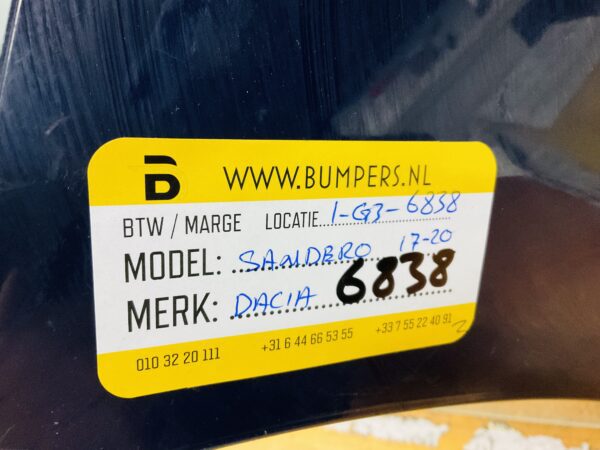 BUMPER Dacia Sandero 2017-2020 VOORBUMPER 1-G3-6838z