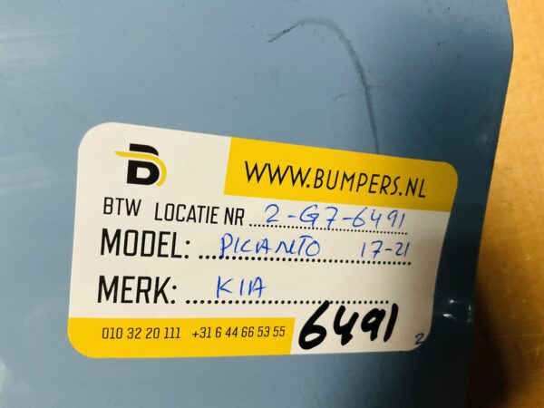 BUMPER Kia Picanto 2017-2021 VOORBUMPER 2-G7-6491z