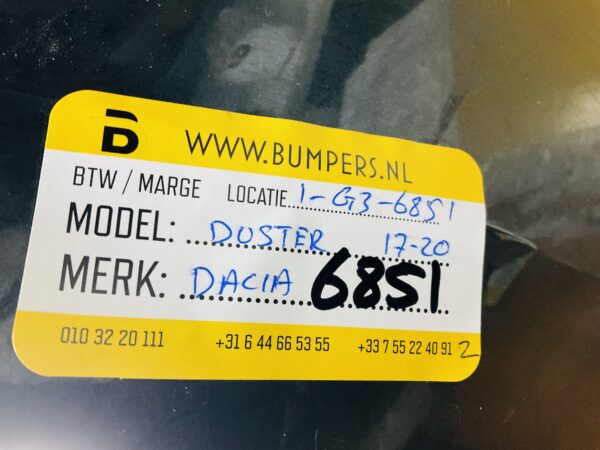 BUMPER Dacia Duster 2017-2020 VOORBUMPER 1-G3-6851z