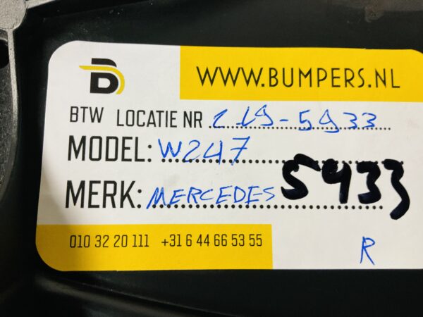 Onderplaat Mercedes B Klasse W247 A2478857205 Bumperlip 2-L9-5933R