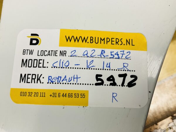 Zijscherm Renault Clio 2012-2014 Scherm 2-Q2-5972 R