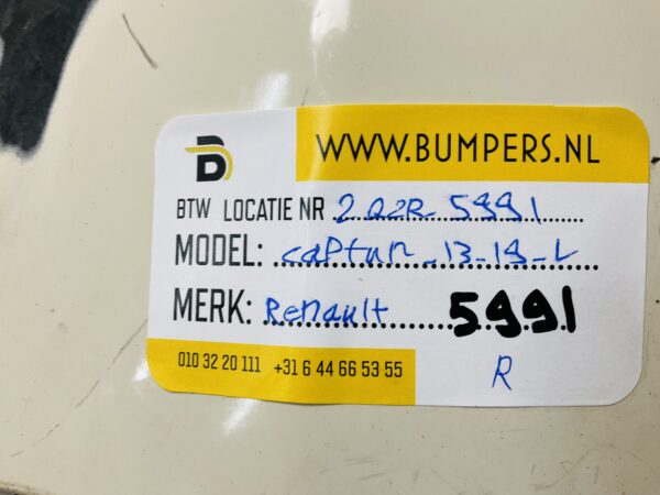Zijscherm Renault Captur 2012-2019 Scherm 2-Q2 L-5991R