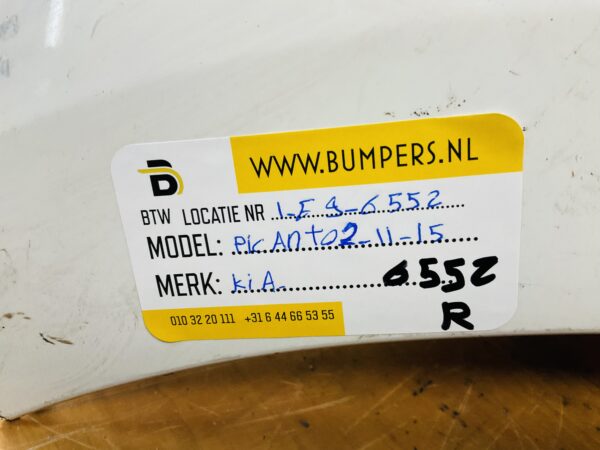 Bumper Kia Picanto 2011-2015 Achterbumper 1-E9-6552R