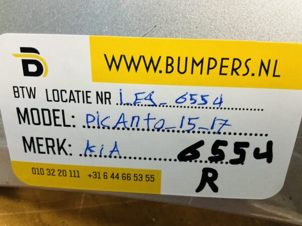 Bumper Kia Picanto 2015-2017 Achterbumper 1-E9-6554R