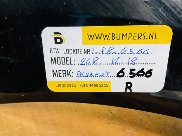 Bumper Peugeot 208 2012-2018 Achterbumper 1-F8-6566R