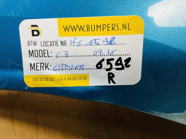 Bumper Citroen C3 2009-2016 Achterbumper 1-F6-6592R