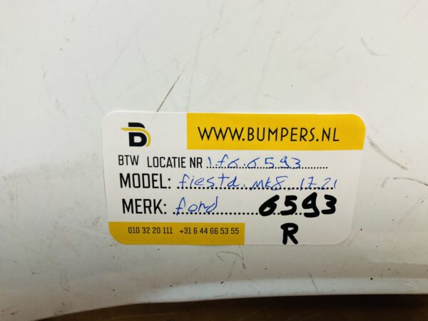 Bumper Ford Fiesta Mk8 2017-2021 Achterbumper 1-F6-6589R