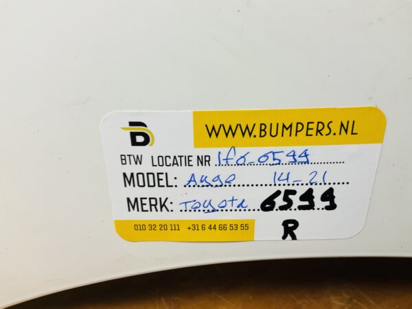 Bumper Toyota Aygo 2014-2021 Achterbumper 1-F6-6599R