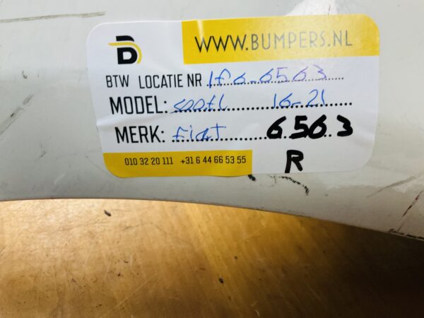 Bumper Fiat 500 Facelift Achterbumper 1-F6-6563R