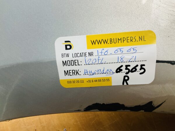 Bumper Hyundai i20 FL 2018-2021 Achterbumper 1-F6-6565R