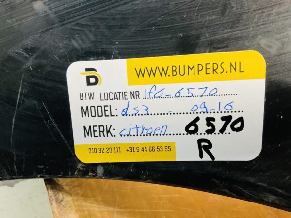 Bumper Citroen DS3 2009-2016 Achterbumper 1-F6-6570R
