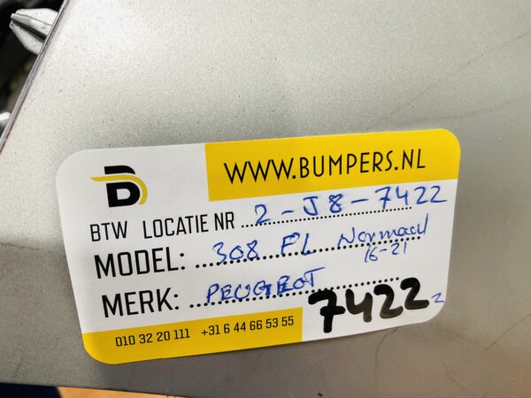 BUMPER Peugeot 308  Facelift Normaal 2016-2021 VOORBUMPER 2-J8-7422z