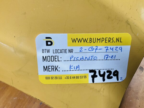 BUMPER Kia Picanto 2017-2021 VOORBUMPER 2-G7-7429z