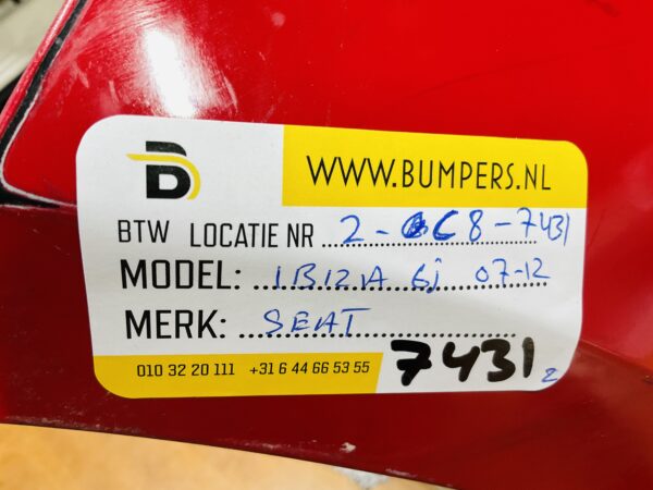 BUMPER Seat Ibiza 6J  2007-2012 VOORBUMPER 2-C8-7431z