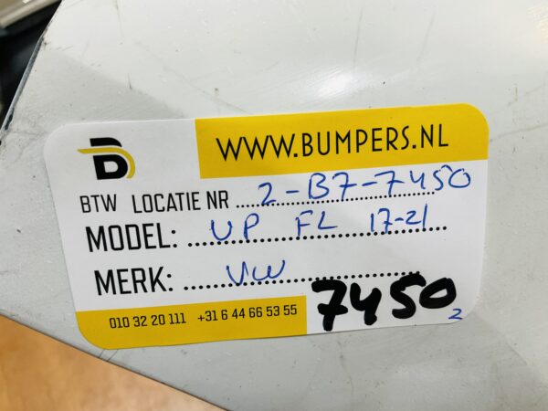 BUMPER Volkswagen UP Facelift 2017-2021 VOORBUMPER 2-B7-7450z