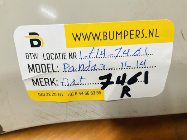 Bumper Fiat Panda 3 2011-2014 Achterbumper 1-E2-7461R