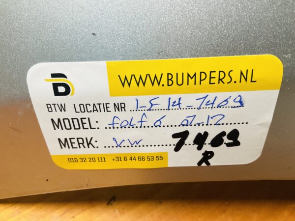 Bumper Volkswagen Golf 6 2007-2012 Achterbumper 1-E2-7469R