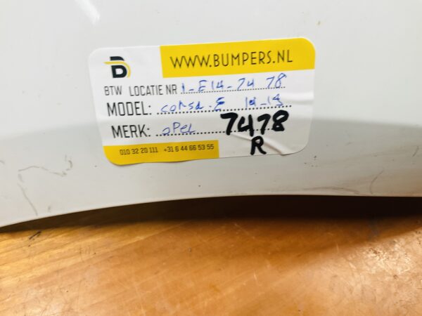 Bumper Opel Corsa 2014-2019 Achterbumper 1-E2-7478R