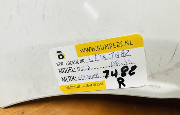 Bumper Citroen Ds3 2008-2011 Achterbumper 1-E2-7482R