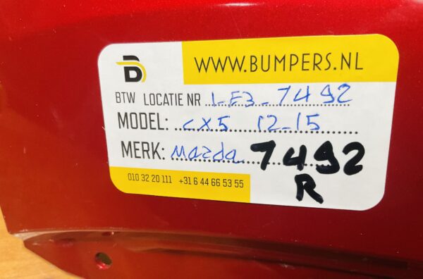 Bumper Mazda CX5 2012-2015 Achter Bumper 1-E3-7492R
