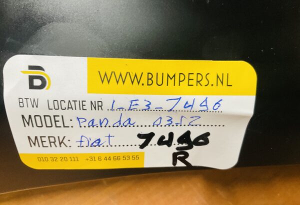 Bumper Fiat Panda 2008-2012 Achterbumper 1-E3-7496R