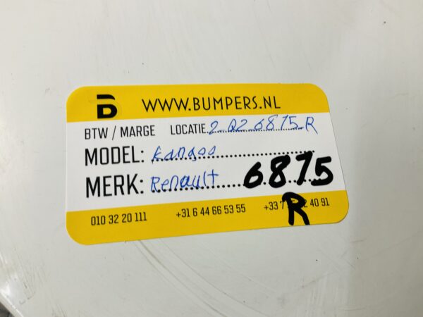 Zijscherm Renault Kango Scherm 2-Q2-6875R