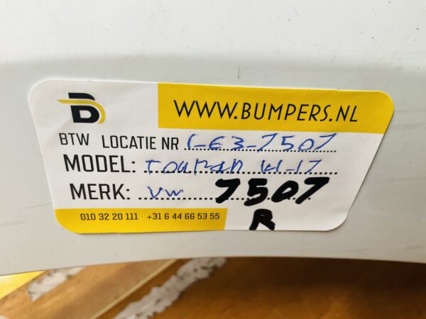Bumper Volkswagen Touran 2014-2017 Achterbumper 1-E3-7507R