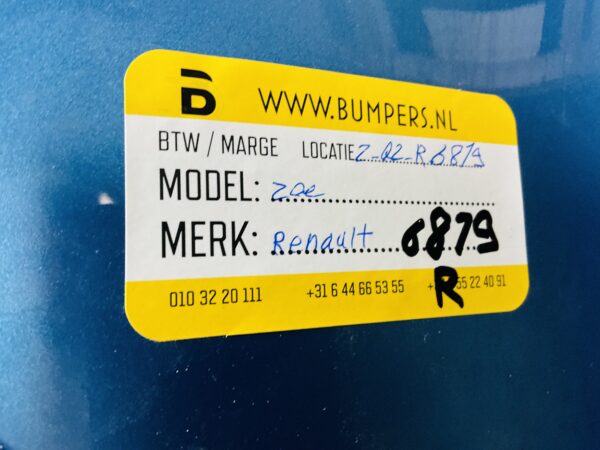 Zijscherm Renault Zoe Scherm 2-Q2-6879R