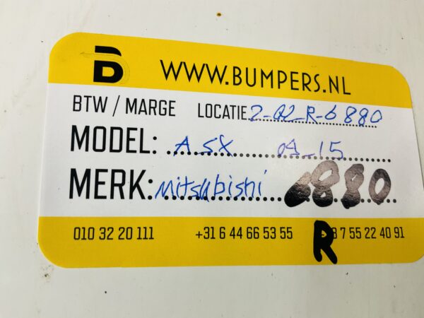 Zijscherm Mitsubishi Asx 2009-2015 Scherm 2-Q2-6880R