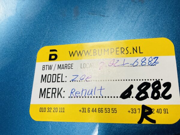 Zijscherm Renault Zoe Scherm 2-Q2-6882R