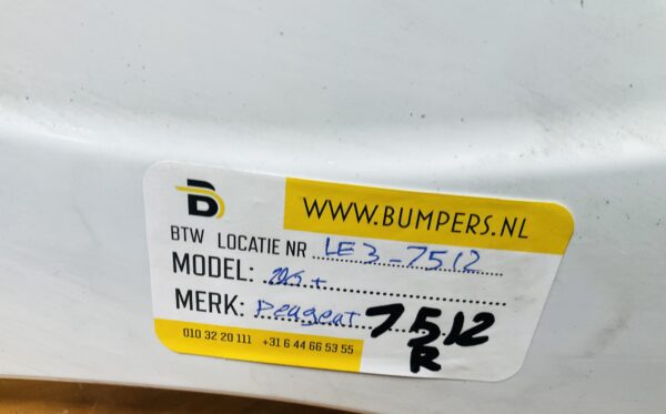 Bumper Peugeot 206+ Achterbumper 1-E3-7512R