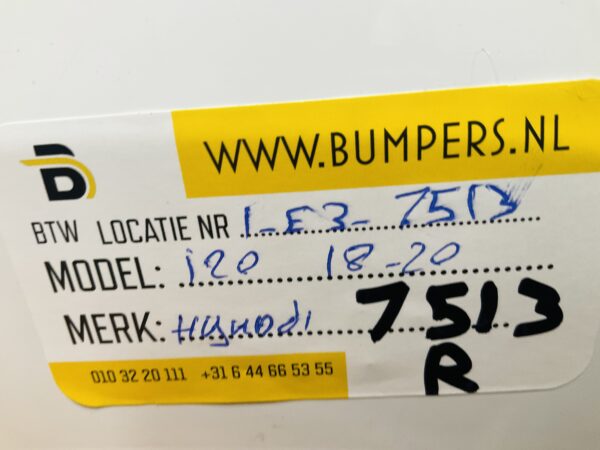Bumper Hyundai I20 2018-2020 Achterbumper 1-E3-7513R