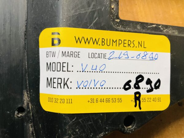 Onderplaat Volvo V40-31455220 Bumperlip 2-R1-6890R