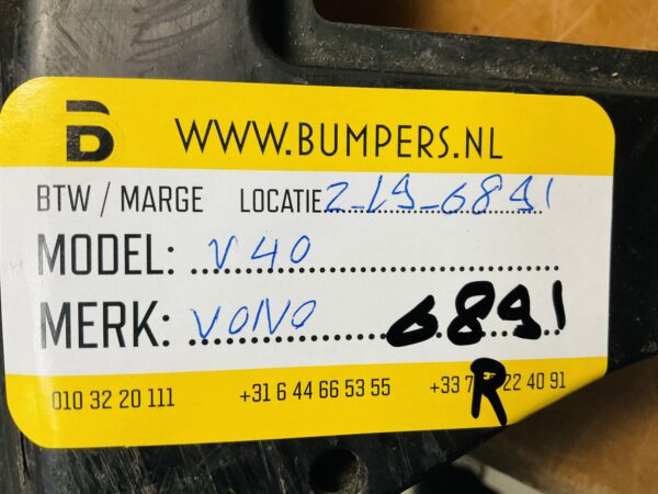 Onderplaat Volvo V40-31455220 Bumperlip 2-R1-6891R